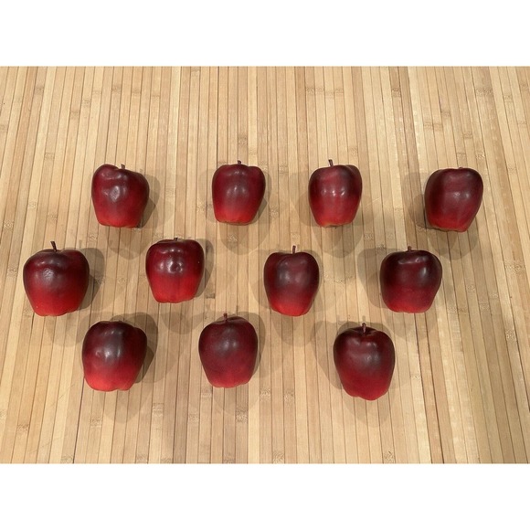Set of 11 Realistic Medium Faux Red Apples Farmhouse Cottage Fall Decor - Picture 5 of 5